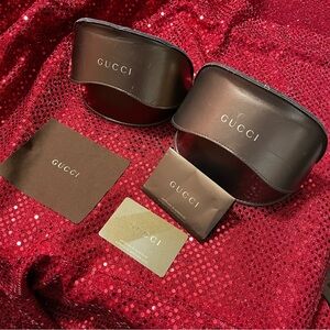 Gucci sunglass Cases set of 2